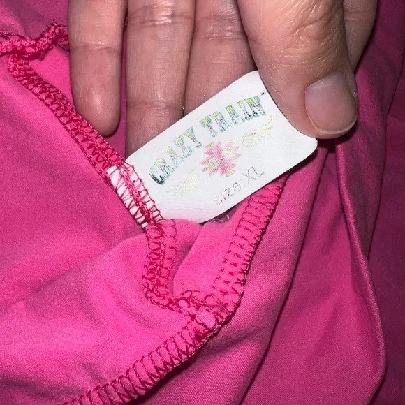 Crazy Train Pink Flare Leggings - Picture 2 of 2